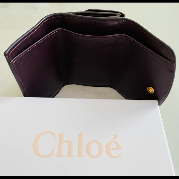 Authenic Chloe C Mini Tri Fold Emboss Wallet - Picture 9 of 9